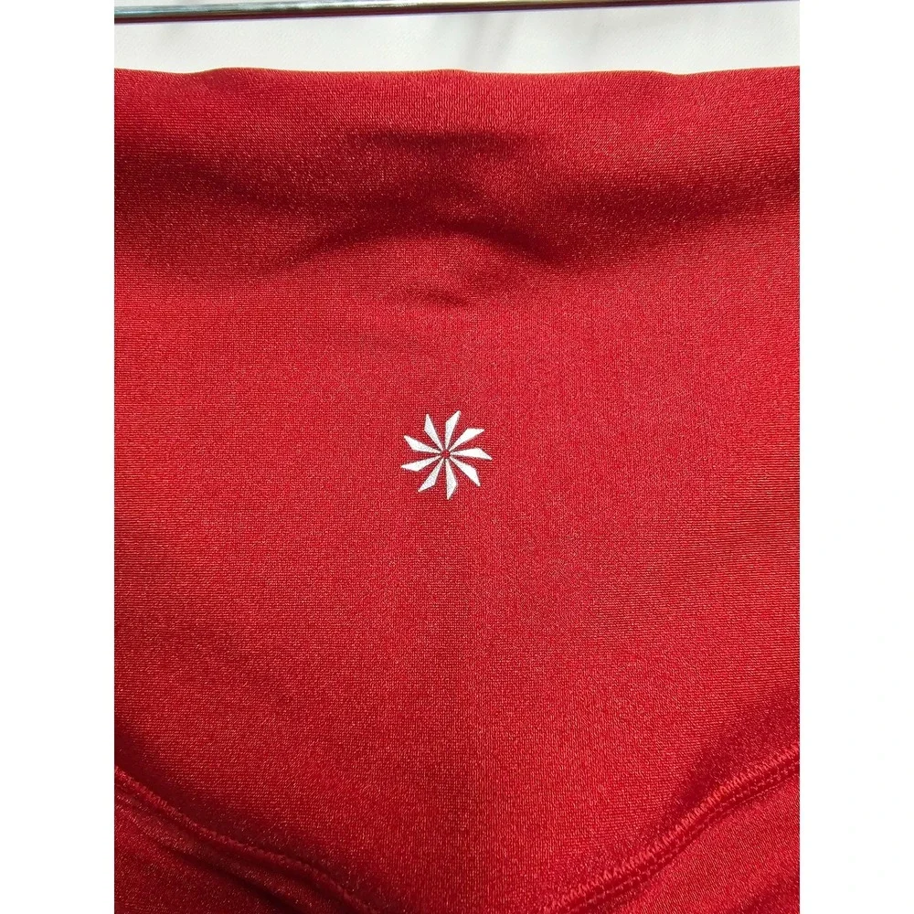 New with tags Athleta Elation Sheen Tight Legging Lustre Sz XS 7/8 Poches Red